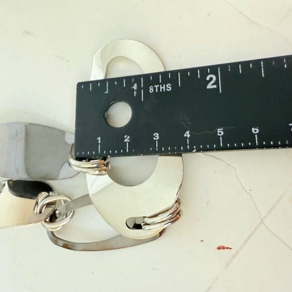 Cj Banks Link Chain Belt Silver Tone Size 2X/3X Edgy Statement Waist Accessory - Picture 11 of 15